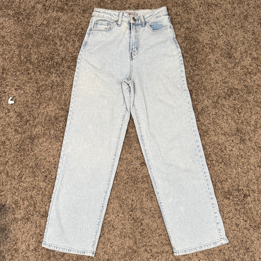 SO Women's Junior Girl Light Blue Baggy Dad Jean Size 3 / 26W